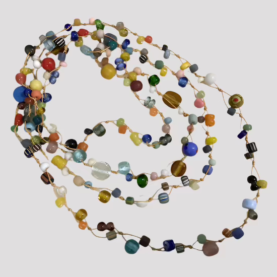 These beautiful handmade necklaces, each strand is unique. Individually knotted. They look amazing as a single strand or doubled. Just add that pop of colour.