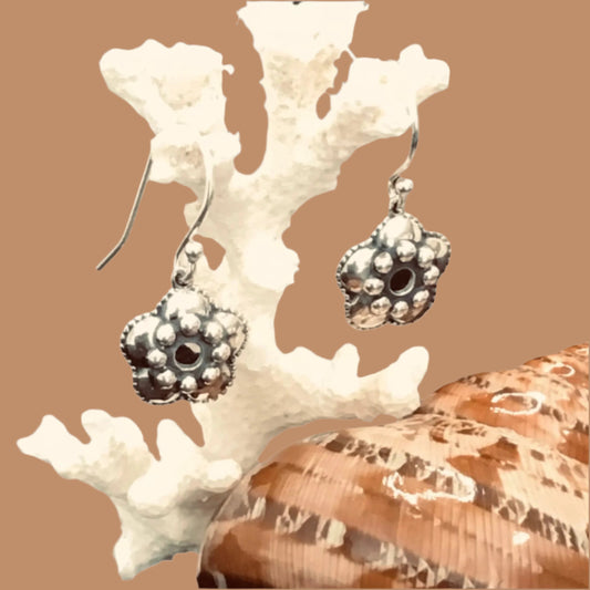 Beautifully handmade 925 Silver
Indulge in the seaside inspired elegance of these silver-style earrings. A sweet touch of floral whimsy makes these a sweet addition to any outfit, perfect for all-day wear.
Hook earrings, these earrings are light and delicate, you will wear them with any style.