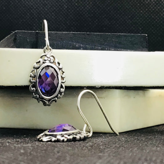 Rome Filigree Amethyst  Earrings