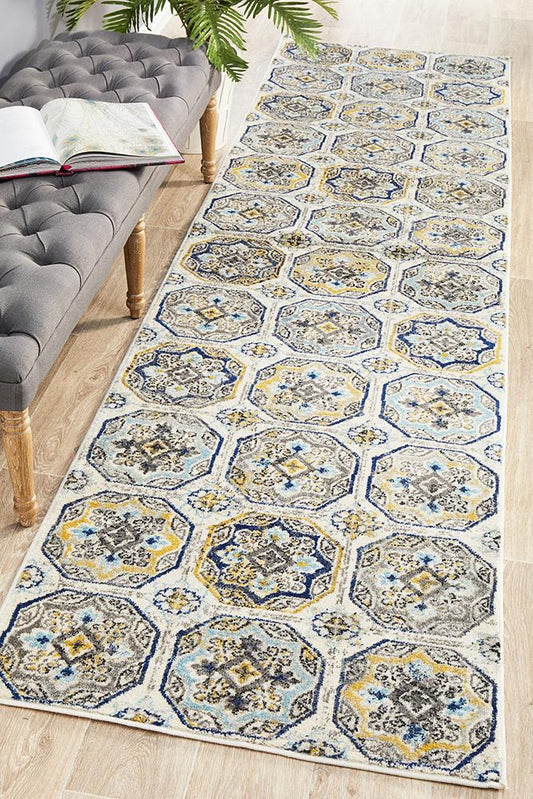 Babylon 204 Blue  Runner Rug