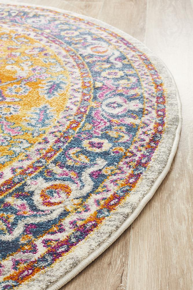 Babylon 207 Multi  Round Rug