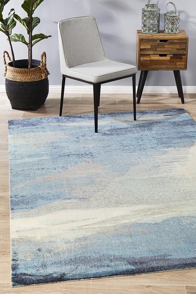 City Monet Stunning Blue Rug