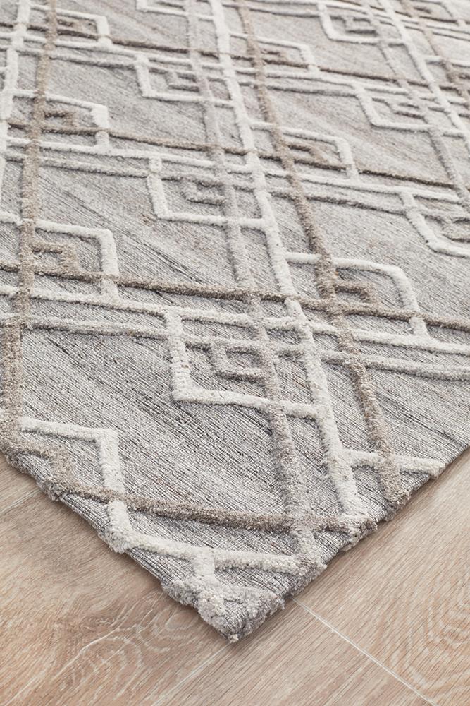 Visions Winter Silver Stream Modern Rug