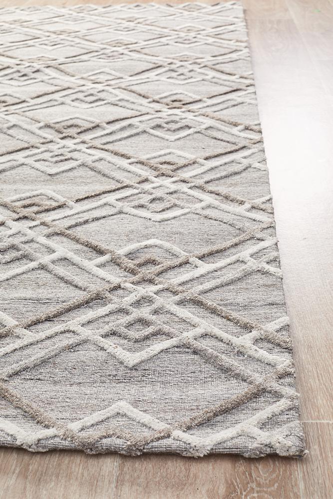 Visions Winter Silver Stream Modern Rug