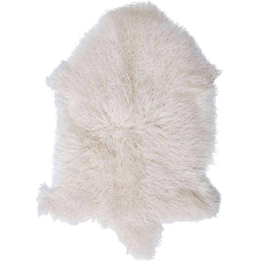 LUXE LOVER Mongolian SHEEPSKIN White