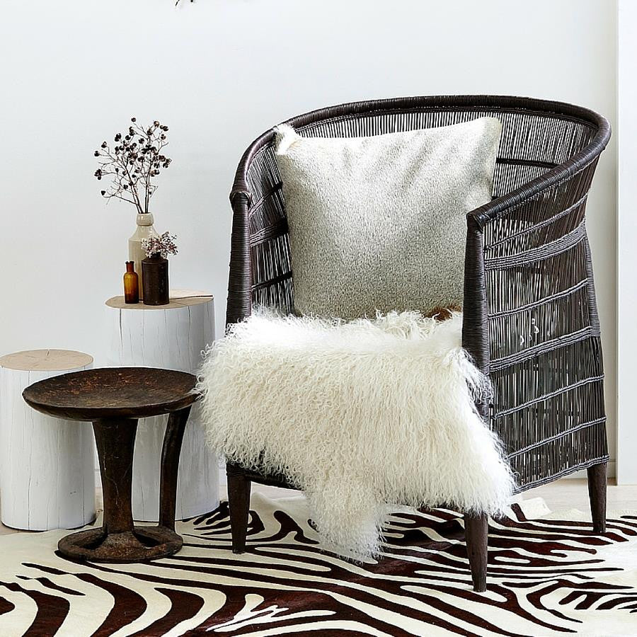 LUXE LOVER Mongolian SHEEPSKIN White